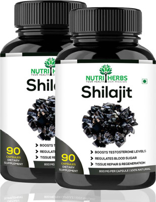 Nutriherbs Shilajeet Extracts 800 Mg 90 Capsules 100% Natural & Pure (Pack Of 2)(180 No)
Nutriherbs Shilajeet Extracts 800 Mg 90 Capsules 100% Natural & Pure (Pack Of 2)(180 No)