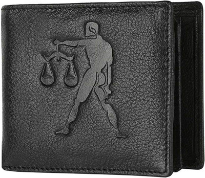 Justrack Men Casual Black Genuine Leather Wallet(1 Card Slot)