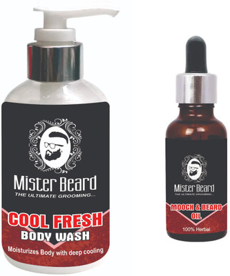 Mister Beard COOL FRESH BODY WASH WITH MOOCH OIL(Set of 2)