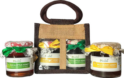 Farm Naturelle Set of 5) Jute Gift Bag with Pure Raw Natural Unheated Unprocessed Forest Wild Berry Flower Honey & Eucalyptus Forest Flower Honey Corporate Christmas Gifts Pack -250 GMS x 2(500 g, Pack of 2)
Farm Naturelle Set of 5) Jute Gift Bag with Pure Raw Natural Unheated Unprocessed Forest Wild Berry Flower Honey & Eucalyptus Forest Flower Honey Corporate Christmas Gifts Pack -250 GMS x 2(500 g, Pack of 2)