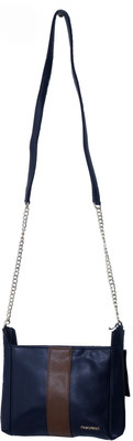 Fastrack Girls Casual Blue, Brown PU Sling Bag