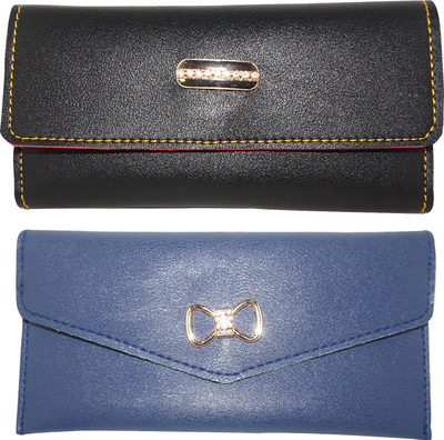 Fillincart Casual, Formal, Party Blue, Black Clutch, Black;blue
