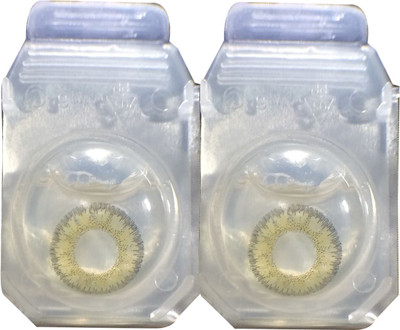CRYSTAL EYE hazel color lens 1 pair Monthly Contact Lens(0.0, hazel, Pack of 2)