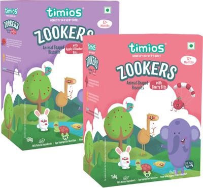 Timios Zookers Mix Flavours | Healthy Snack for Kids | Natural Energy Food Product for Toddlers and Preschoolers | Nutritious & Ready to Eat for Children 12+ Months | Animal Shaped Biscuit | Pack of 2(300 g, Pack of 2)
Timios Zookers Mix Flavours | Healthy Snack for Kids | Natural Energy Food Product for Toddlers and Preschoolers | Nutritious & Ready to Eat for Children 12+ Months | Animal Shaped Biscuit | Pack of 2(300 g, Pack of 2)