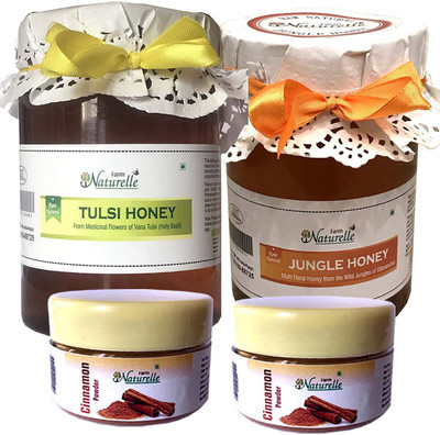 Farm Naturelle (Pack of 2x815Gms+2 Cinnamon Powder) Forest-Vana Tulsi Flower Honey and Jungle/Deep Forest Flower Honey Combo (High Medicinal Value and Taste) Combo(1630gms)
Farm Naturelle (Pack of 2x815Gms+2 Cinnamon Powder) Forest-Vana Tulsi Flower Honey and Jungle/Deep Forest Flower Honey Combo (High Medicinal Value and Taste) Combo(1630gms)