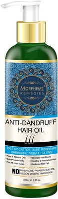 Morpheme Remedies Anti-Dandruff Hair Oil (Castor, Olive, Rosemary, Bhringraj, Neem & Tea Tree) Hair Oil(200 ml)
Morpheme Remedies Anti-Dandruff Hair Oil (Castor, Olive, Rosemary, Bhringraj, Neem & Tea Tree) Hair Oil(200 ml)
