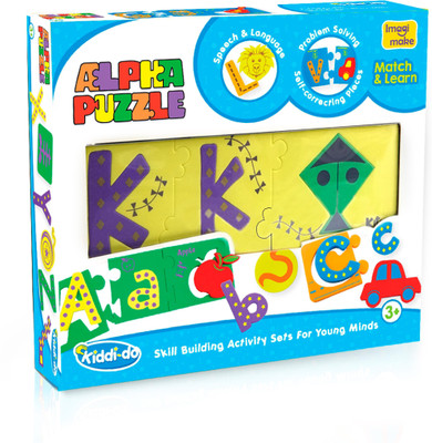 Imagimake Alpha Puzzle - Self-correcting puzzle to learn Alphabets from A to Z - in Small, Capital letters and Associated Objects- made of soft, safe and durable 6 mm Foam(Multicolor)
Imagimake Alpha Puzzle - Self-correcting puzzle to learn Alphabets from A to Z - in Small, Capital letters and Associated Objects- made of soft, safe and durable 6 mm Foam(Multicolor)