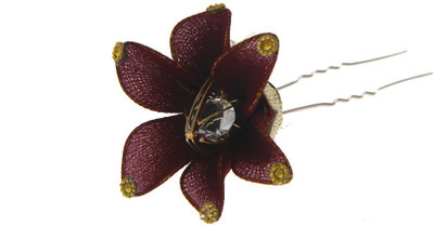 Anuradha Art Jewellery Brooch Pin Hair Pin(Brown)