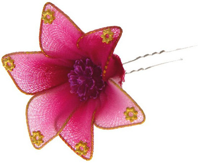 Anuradha Art Jewellery Brooch Pin Hair Pin(Pink)