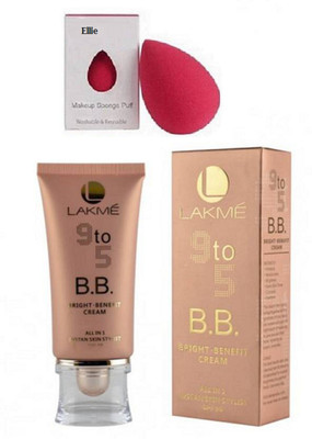 ellie Sponge Puff With 9to5 Bright Benefit Cream(Set of 2)