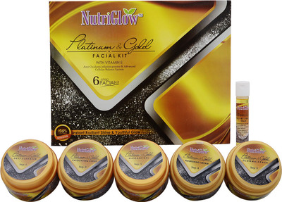 NutriGlow Platinum & Gold Facial kit with viatmin E(Set of 1)