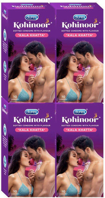 Durex Kohinoor Kala Khatta Love Special, 10X4=40 (Concealed/Confidential Packaging) Condom(Set of 4, 40S)
Durex Kohinoor Kala Khatta Love Special, 10X4=40 (Concealed/Confidential Packaging) Condom(Set of 4, 40S)