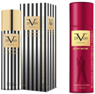 V Italia Supreme All Over Body Spray 150ml With Oudh Royal Intense 150 ml Perfume Body Spray - For Men & Women(300 ml, Pack of 2)
V Italia Supreme All Over Body Spray 150ml With Oudh Royal Intense 150 ml Perfume Body Spray - For Men & Women(300 ml, Pack of 2)