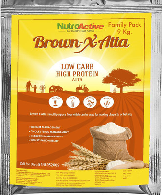 NutroActive BrownXatta High Protein & Low Carb Keto Friendly Flour - 9 Kg(9 kg)