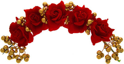 Anuradha Art Jewellery Brooch Pin Hair Pin(Red)