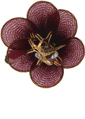 Anuradha Art Jewellery Brooch Pin Hair Pin(Brown)