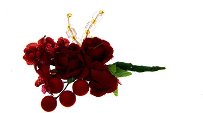 Anuradha Art Jewellery Brooch Pin Hair Pin(Red)