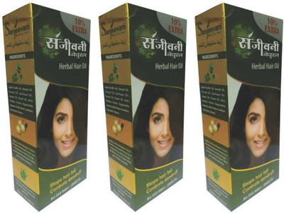 SANJEEVANI NATURAL Herbal Hair Oil (PACK OF 3) Hair Oil(330 ml)