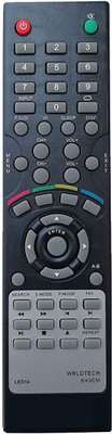 LipiWorld LED14 B49EM Remote Control Compatible for Worldtech LED LCD Remote Controller(Black)