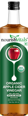 NourishVitals USDA Organic Apple Cider VInegar - Raw, Unfiltered with Mother Vinegar – 500ml Vinegar(500 g)
NourishVitals USDA Organic Apple Cider VInegar - Raw, Unfiltered with Mother Vinegar – 500ml Vinegar(500 g)
