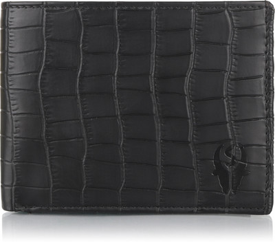 SAMTROH Men Black Artificial Leather Wallet(5 Card Slots)