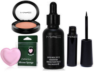 Catherine Silicon Puff With Mac Liquid Eyeliner & Hyper Real Foundation,Blusher(set of 4)(Set of 4)
Catherine Silicon Puff With Mac Liquid Eyeliner & Hyper Real Foundation,Blusher(set of 4)(Set of 4)