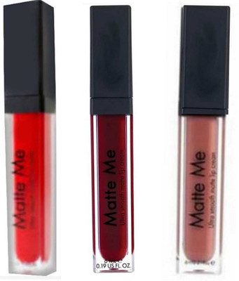 MAC BB PLUS Matte Me Ultra Smooth Liquid Lipstick (Maroon) ,( NUDE ) ,( RED ) ,For All Skin Tone ( Set Of 3 ) 18 ML(MULTICOLOR)
MAC BB PLUS Matte Me Ultra Smooth Liquid Lipstick (Maroon) ,( NUDE ) ,( RED ) ,For All Skin Tone ( Set Of 3 ) 18 ML(MULTICOLOR)