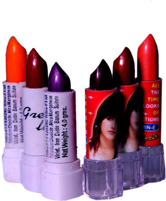 Green line 'Green line' hot and bold matte lipstic in 6 combo set(Mehroon, Purple, Dark Mahroon, Sade Natural,)
Green line 'Green line' hot and bold matte lipstic in 6 combo set(Mehroon, Purple, Dark Mahroon, Sade Natural,)
