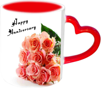 Raj Laxmi Happy Anniversary With Beautiful Roses Red Heart Handle Ceramic Mug(350 ml)
Raj Laxmi Happy Anniversary With Beautiful Roses Red Heart Handle Ceramic Mug(350 ml)