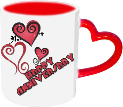 Raj Laxmi Happy Anniversary With Hearts Design Red Heart Handle Ceramic Mug(350 ml)
Raj Laxmi Happy Anniversary With Hearts Design Red Heart Handle Ceramic Mug(350 ml)