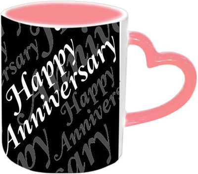 Raj Laxmi Lovely Font Design Happy Anniversary Pink Handle Ceramic Mug(350 ml)
Raj Laxmi Lovely Font Design Happy Anniversary Pink Handle Ceramic Mug(350 ml)