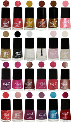 Fabia Nail Polish (M51) multicolors(Pack of 24)