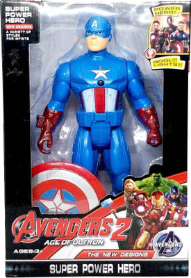 Charming treasures Ave0nger 2 Age of Ultron Action Figure Series with LED Light on Chest with Weapons Twist and Move (Captain America)(Multicolor)
Charming treasures Ave0nger 2 Age of Ultron Action Figure Series with LED Light on Chest with Weapons Twist and Move (Captain America)(Multicolor)