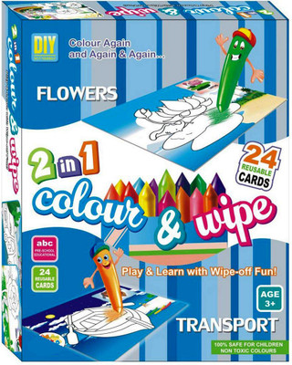 Art Bundle 2 In 1 Large Color & Wipe Flower Kit | PreSchool Learning Painting Kit For Kids 3+ (24 reusable cards, 1 duster and 12 shades crayons)
Art Bundle 2 In 1 Large Color & Wipe Flower Kit | PreSchool Learning Painting Kit For Kids 3+ (24 reusable cards, 1 duster and 12 shades crayons)