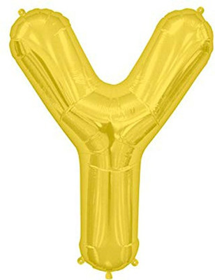 Events Framer Solid Y - Alphabet Foil Balloon Gold Letter Balloon(Gold, Pack of 1)