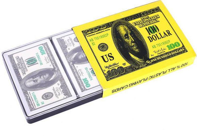New Generation The United States Of America 100 Dollar Playing Card (Black & White)(White, Black)
New Generation The United States Of America 100 Dollar Playing Card (Black & White)(White, Black)