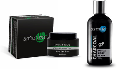 Skinatura Activated Charcoal Magic Face Scrub, Activated Charcoal Detox Body Wash(Set of 2)
Skinatura Activated Charcoal Magic Face Scrub, Activated Charcoal Detox Body Wash(Set of 2)