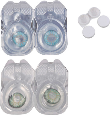 Vision-Plus 2 Pair Blue & Green Color Zero Power Monthly Contact Lens With Case Monthly(0, Colored Contact Lenses, Pack of 2)
Vision-Plus 2 Pair Blue & Green Color Zero Power Monthly Contact Lens With Case Monthly(0, Colored Contact Lenses, Pack of 2)