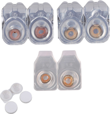 Vision-Plus 3 Pair Brown, Honey & Hazel Color Zero Power Monthly Contact Lens With Case Monthly(0, Colored Contact Lenses, Pack of 3)
Vision-Plus 3 Pair Brown, Honey & Hazel Color Zero Power Monthly Contact Lens With Case Monthly(0, Colored Contact Lenses, Pack of 3)