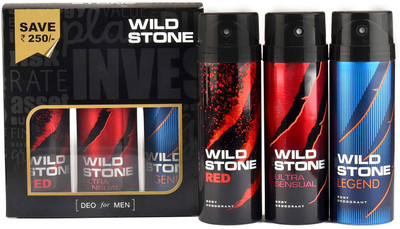 Wild Stone Ultra Sensual+ Red+Legend Combo Deodorant Body Mist - For Men(600 ml, Pack of 3)
Wild Stone Ultra Sensual+ Red+Legend Combo Deodorant Body Mist - For Men(600 ml, Pack of 3)