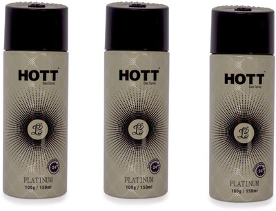 HOTT PLATINUM Deodorant for Men- Pack of 3 (150ml each) Body Spray - For Men(150 ml, Pack of 3)
HOTT PLATINUM Deodorant for Men- Pack of 3 (150ml each) Body Spray - For Men(150 ml, Pack of 3)