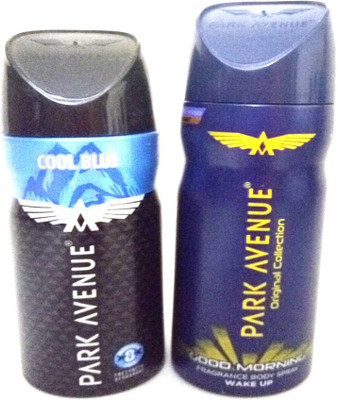 Park Avenue COOL BLUE AND GOOD MORNING Deodorant Spray - For Men(280 ml, Pack of 2)
Park Avenue COOL BLUE AND GOOD MORNING Deodorant Spray - For Men(280 ml, Pack of 2)