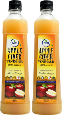 N2B ORGANIC APPLE CIDER VINEGAR UNPASTEURISED & UNFILTERED PACK OF 2OF750ml Apple Cider Vinegar(2x750 ml, UNFLAVOURED Flavored)
N2B ORGANIC APPLE CIDER VINEGAR UNPASTEURISED & UNFILTERED PACK OF 2OF750ml Apple Cider Vinegar(2x750 ml, UNFLAVOURED Flavored)