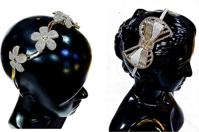 Proplady Partywear Collection (Pack of 2) Rhinestone Stud Metal Combo Hair Bands/Tiaras/Head Bands for Girls & women|Wedding Hair Hair Band, Head Band, Hair Chain, Hair Accessory Set(Silver, Copper)
Proplady Partywear Collection (Pack of 2) Rhinestone Stud Metal Combo Hair Bands/Tiaras/Head Bands for Girls & women|Wedding Hair Hair Band, Head Band, Hair Chain, Hair Accessory Set(Silver, Copper)