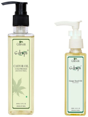 G Drops Castor & Grapeseed Oil Combo(200ml+100ml) Hair Oil(300 ml)
G Drops Castor & Grapeseed Oil Combo(200ml+100ml) Hair Oil(300 ml)
