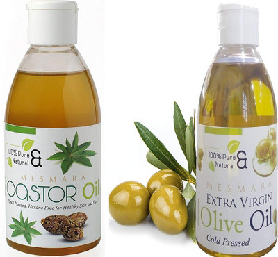 Mesmara Cold Pressed Castor Oil and Extra Virgin Olive Oil 200 ml Each Hair Oil(200 ml)
Mesmara Cold Pressed Castor Oil and Extra Virgin Olive Oil 200 ml Each Hair Oil(200 ml)
