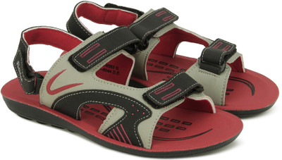 Bubblegummers Boys Velcro Sports Sandals(Grey, Red