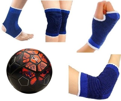 Ps cr7 FOOTBALL WITH NEE,ANKLE,PALM,ELBOW COMBO(KIT) FOOTBALL SIZE 5 Football Kit