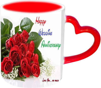 Raj Laxmi Happy Wedding Anniversary With Unique Design Red Heart Handle Ceramic Mug(350 ml)
Raj Laxmi Happy Wedding Anniversary With Unique Design Red Heart Handle Ceramic Mug(350 ml)