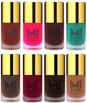 MI Fashion Unique Velvet Matte Nail Polish Sets Cosmetics Nail Paint Red,Neon Pink,Red Wine,Sky Blue,Coffee,Mauve,Dark Brown,Dark Nude(Pack of 8)
MI Fashion Unique Velvet Matte Nail Polish Sets Cosmetics Nail Paint Red,Neon Pink,Red Wine,Sky Blue,Coffee,Mauve,Dark Brown,Dark Nude(Pack of 8)